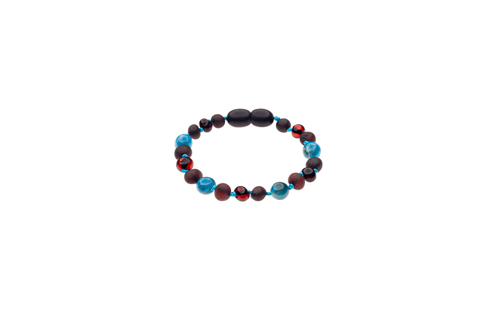 Genuine Amber Necklace & Bracelet Made With Polished & Unpolished Cherry & Apatite
