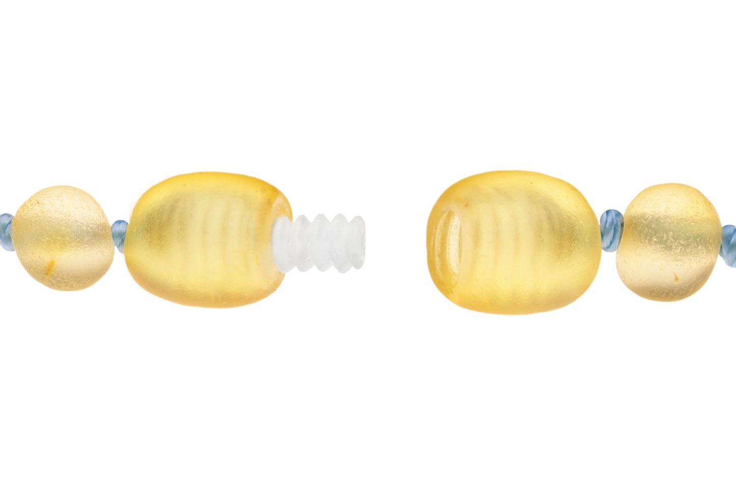 Genuine Amber Bracelet Made With Unpolished Lemon Aquamarine and Lapis Lazuli