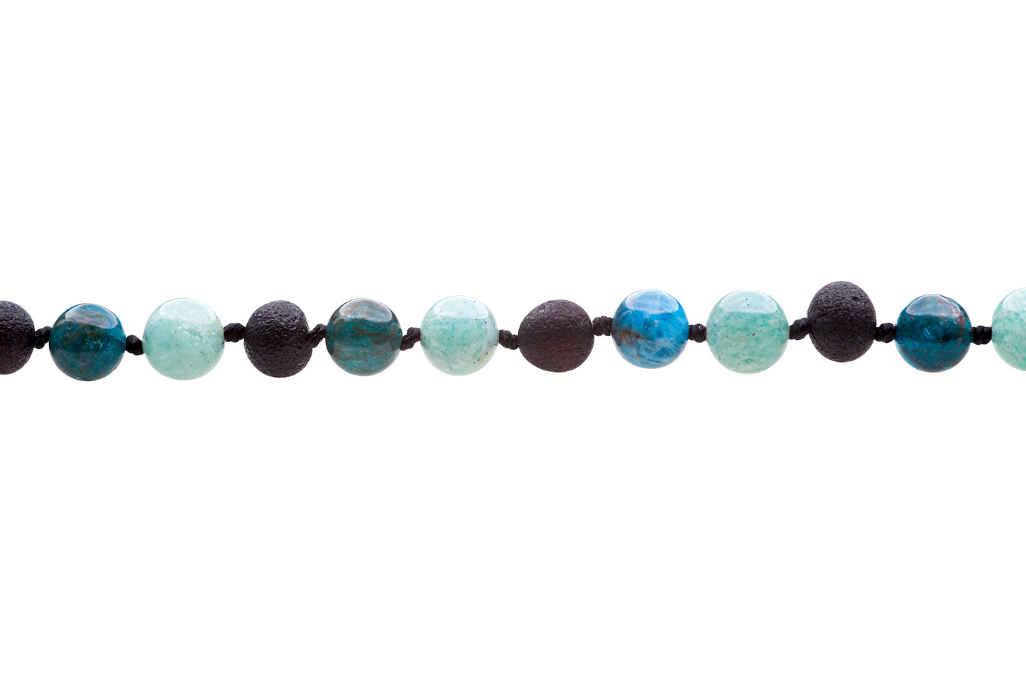 Genuine Amber Necklace Made With Unpolished Cherry Apatite & Amazonite