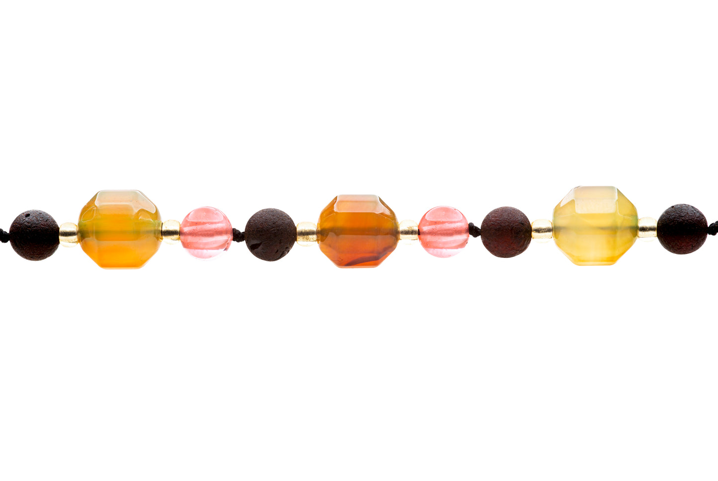 Genuine Amber Necklace Made With Unpolished Cherry Agate & Cherry Quartz